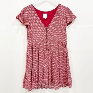 Skylar + Madison Button Down Babydoll Dress Floral